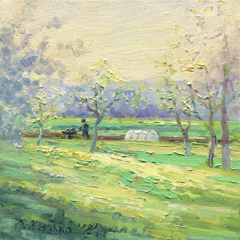 Early Spring Morning in a Village