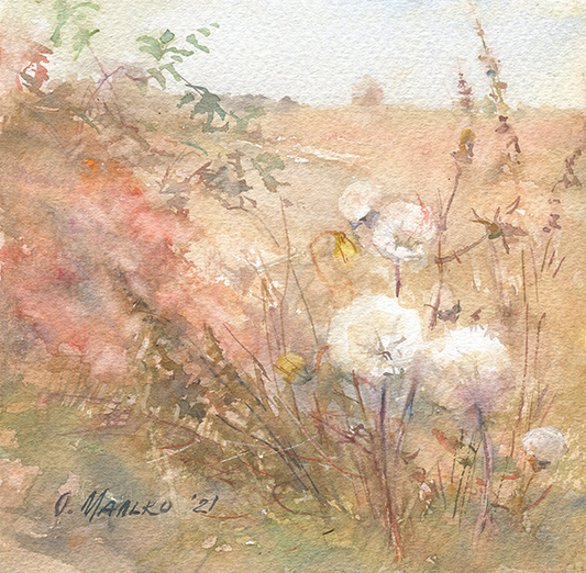 Autumn Dandelion Puffs