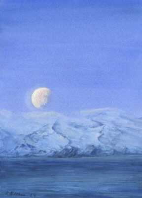 Somewhere in Iceland. Half-moon